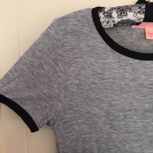 Grey T-Shirt with black detail size Medium